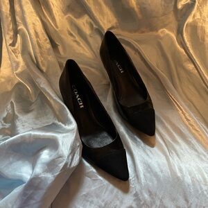 Coach Black Pointed Toe Heels